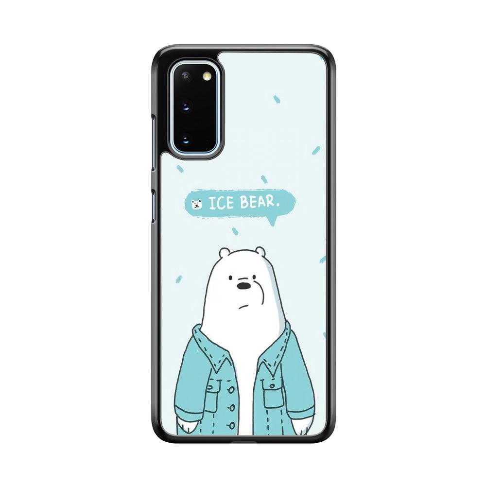 Bare Bears Ice Bear Samsung Galaxy S20 Case-Rubber Black (2D Case)-Oxvistore