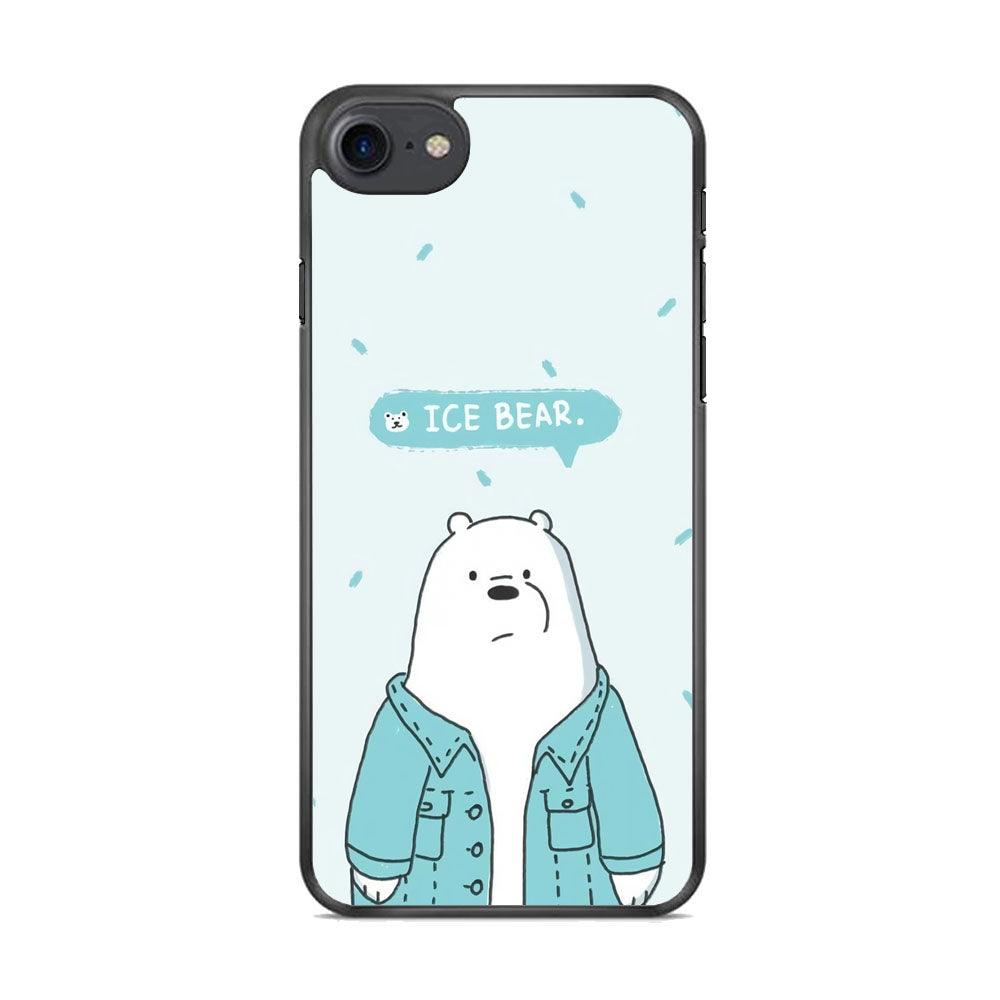 Bare Bears Ice Bear iPhone 7 Case-Rubber Black (2D Case)-Oxvistore