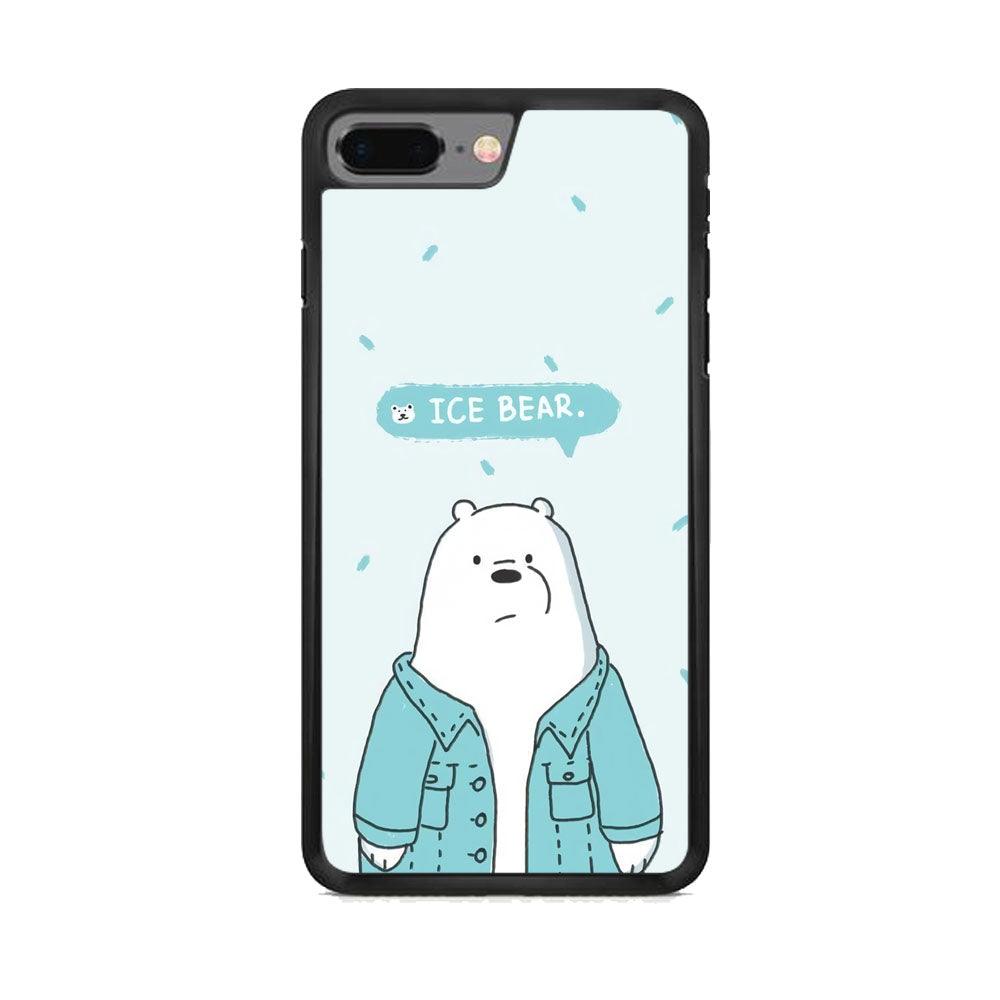 Bare Bears Ice Bear iPhone 7 Plus Case-Rubber Black (2D Case)-Oxvistore