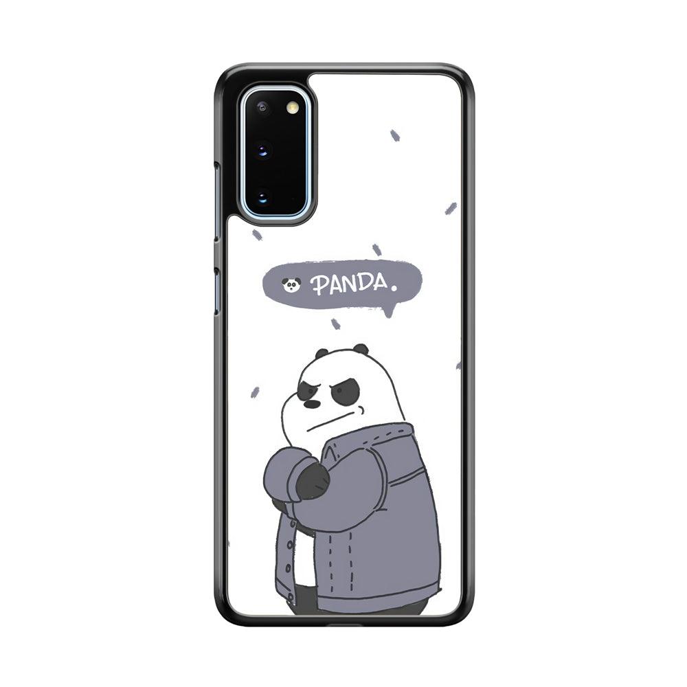 Bare Bears Panda Samsung Galaxy S20 Case-Rubber White (2D Case)-Oxvistore