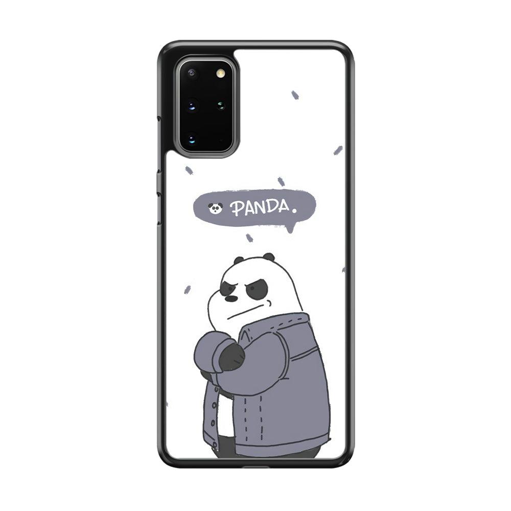Bare Bears Panda Samsung Galaxy S20 Plus Case-Rubber Black (2D Case)-Oxvistore