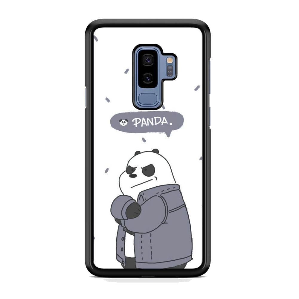 Bare Bears Panda Samsung Galaxy S9 Plus Case-Rubber Black (2D Case)-Oxvistore