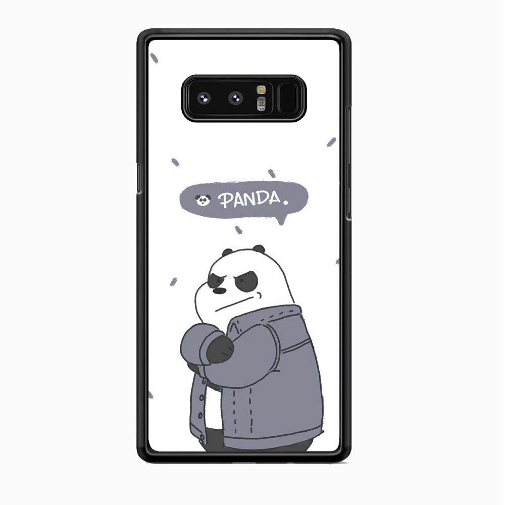 Bare Bears Panda Samsung Galaxy Note 8 Case-Rubber Black (2D Case)-Oxvistore