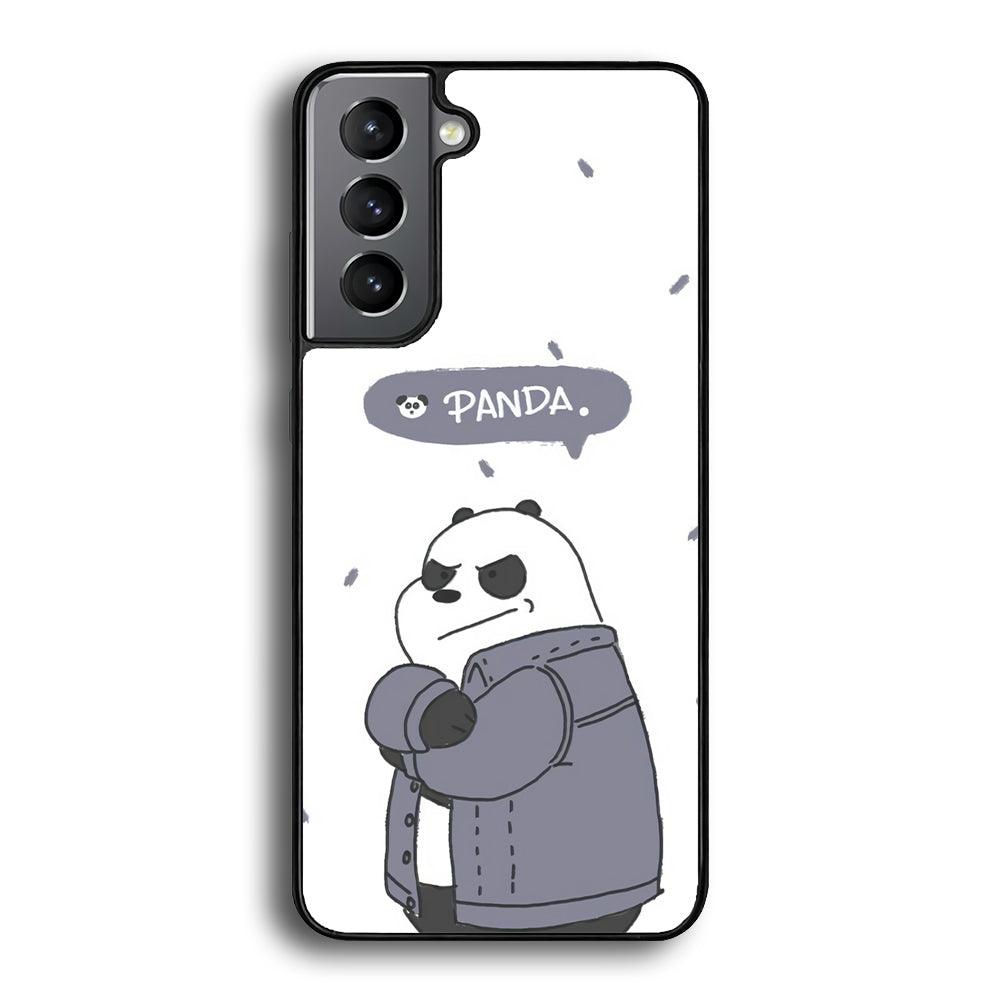 Bare Bears Panda Samsung Galaxy S21 Case-Rubber Black (2D Case)-Oxvistore
