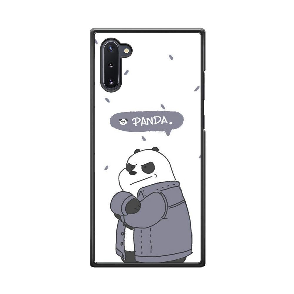 Bare Bears Panda Samsung Galaxy Note 10 Case-Rubber Black (2D Case)-Oxvistore