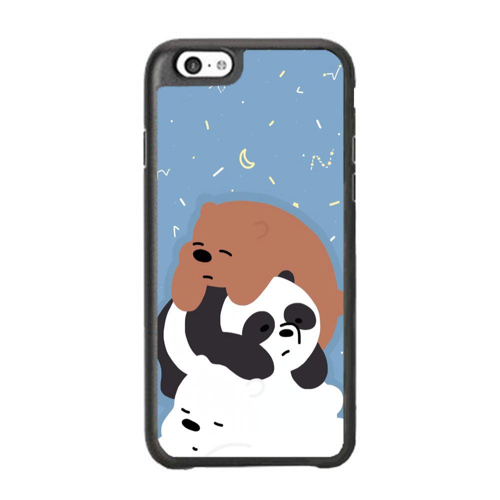Bare Bears Tired and Feel Asleep iPhone 6 Plus | 6s Plus Case-Rubber Black (2D Case)-Oxvistore