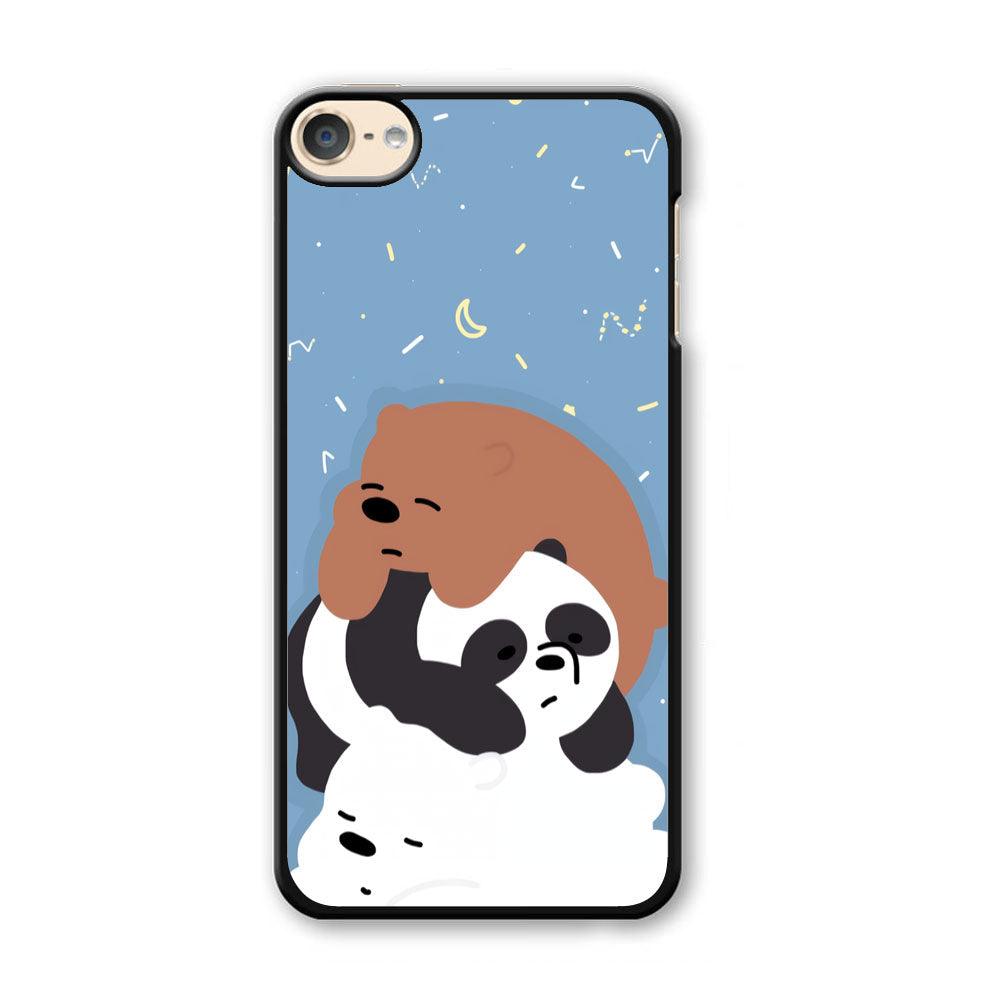 Bare Bears Tired and Feel Asleep iPod Touch 6 Case-Plastic Black (2D Case)-Oxvistore