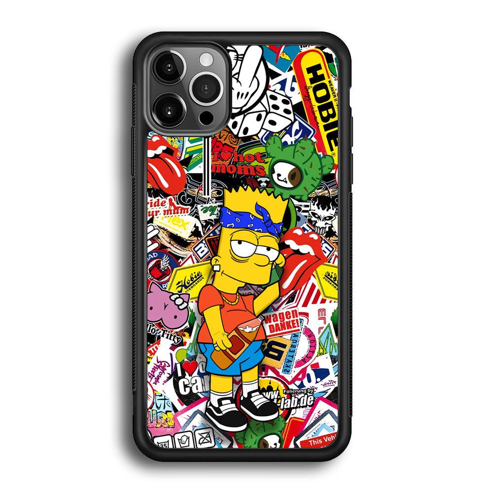 Bart Coke Holic iPhone 12 Pro Case-Rubber Black (2D Case)-Oxvistore