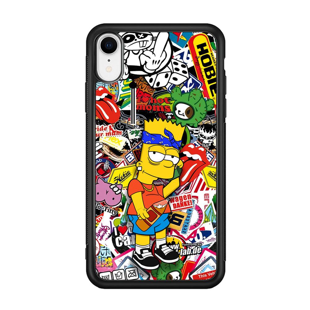Bart Coke Holic iPhone XR Case-Rubber Black (2D Case)-Oxvistore