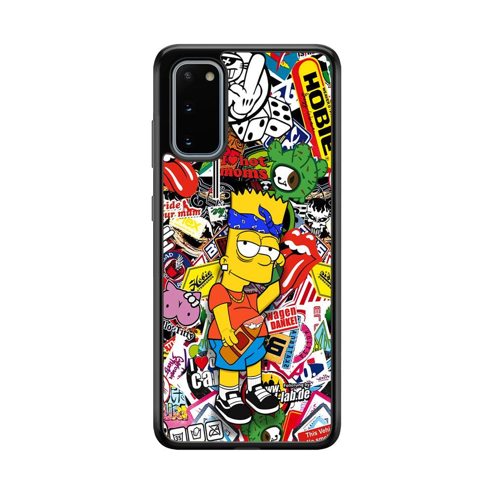 Bart Coke Holic Samsung Galaxy S20 Case-Rubber Black (2D Case)-Oxvistore