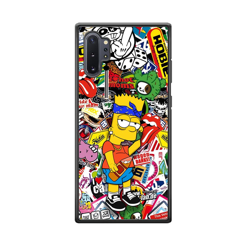 Bart Coke Holic Samsung Galaxy Note 10 Plus Case-Rubber Black (2D Case)-Oxvistore