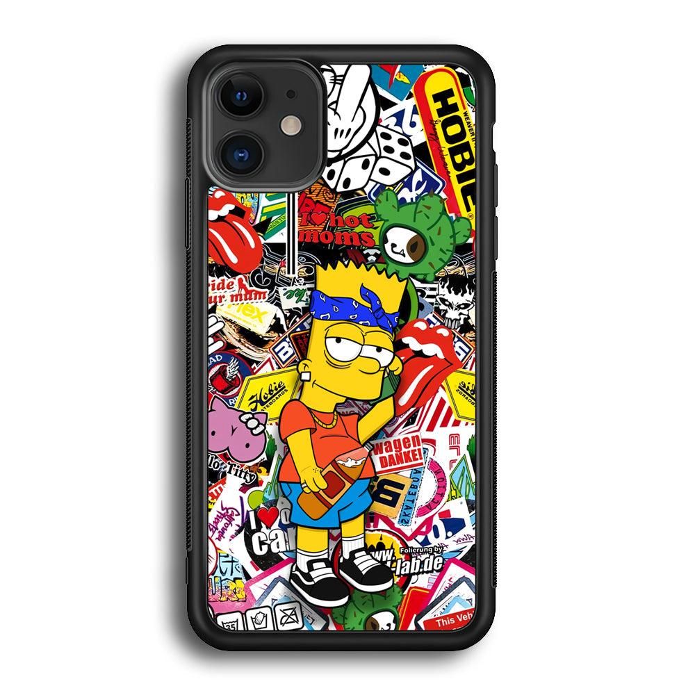 Bart Coke Holic iPhone 12 Case-Rubber Black (2D Case)-Oxvistore