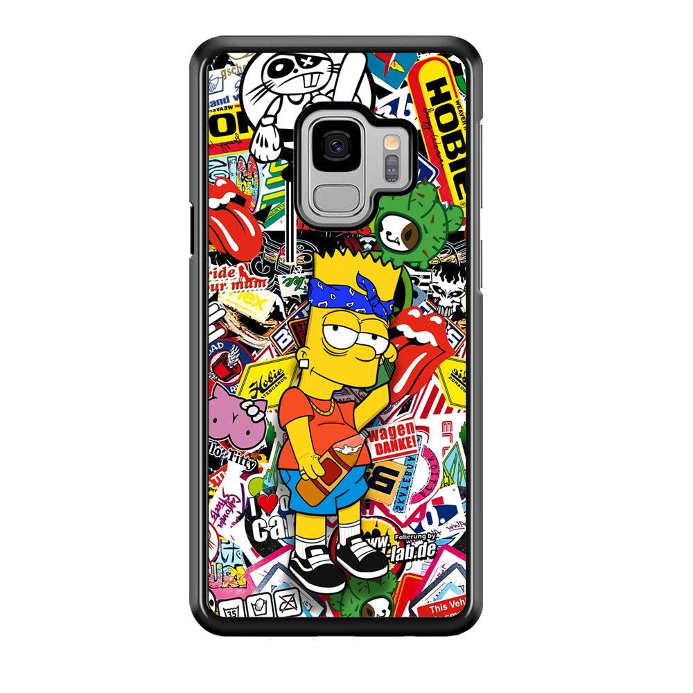 Bart Coke Holic Samsung Galaxy S9 Case-Rubber Black (2D Case)-Oxvistore