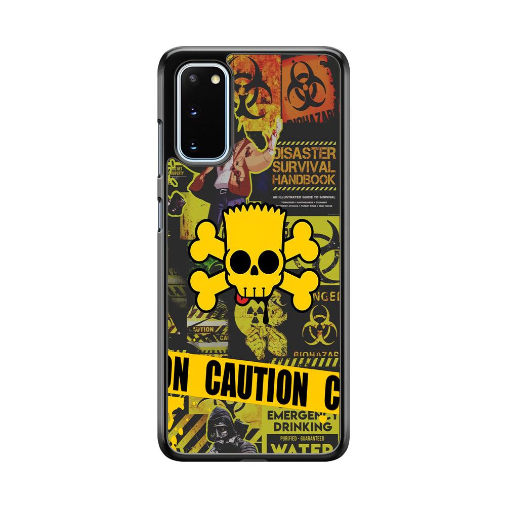 Bart Pirate Emergency Survival Samsung Galaxy S20 Case-Rubber White (2D Case)-Oxvistore