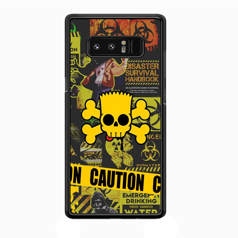 Bart Pirate Emergency Survival Samsung Galaxy Note 8 Case-Rubber Black (2D Case)-Oxvistore