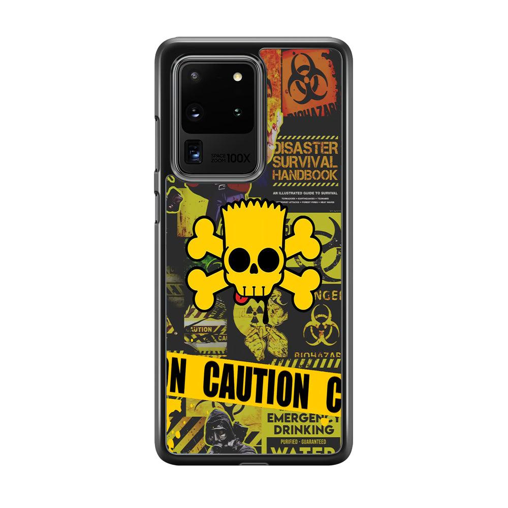 Bart Pirate Emergency Survival Samsung Galaxy S20 Ultra Case-Rubber White (2D Case)-Oxvistore