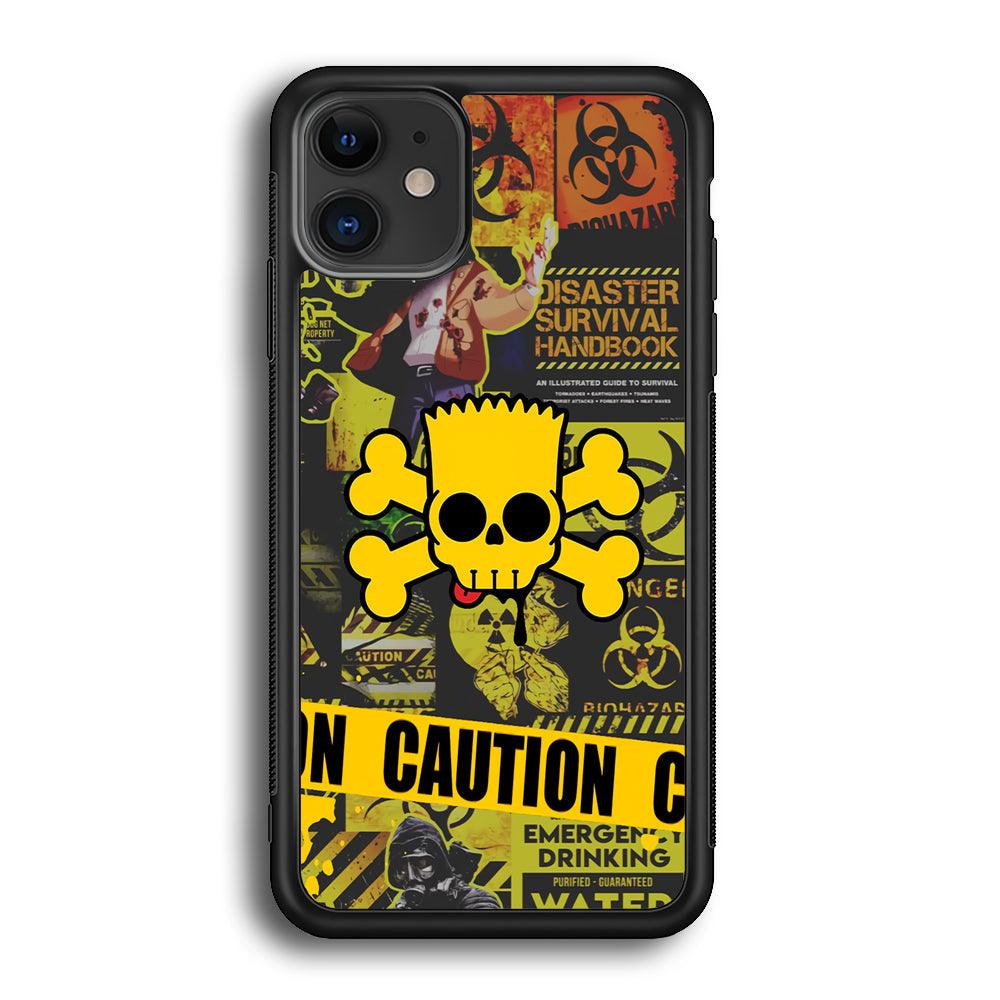 Bart Pirate Emergency Survival iPhone 12 Case-Rubber White (2D Case)-Oxvistore