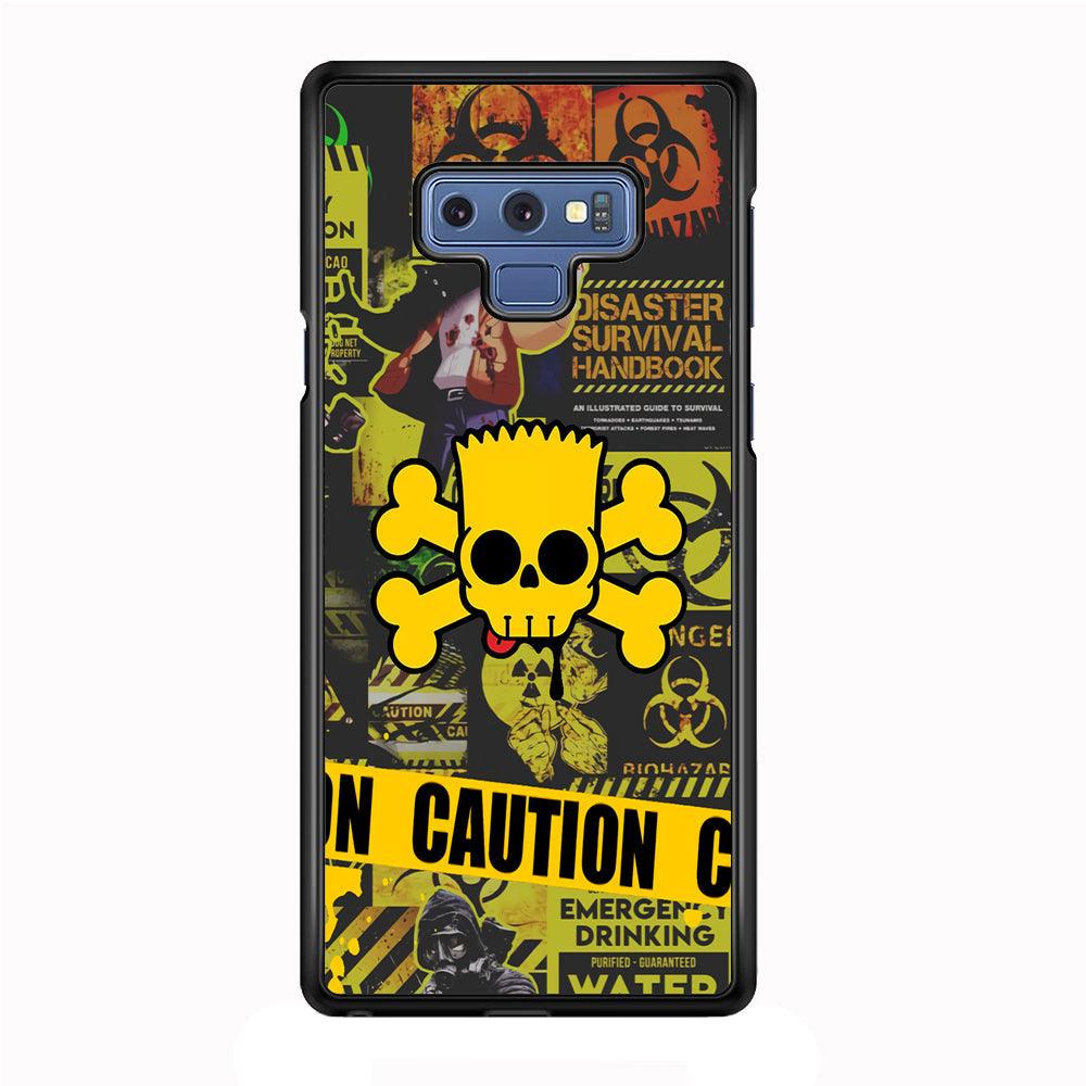 Bart Pirate Emergency Survival Samsung Galaxy Note 9 Case-Rubber Black (2D Case)-Oxvistore