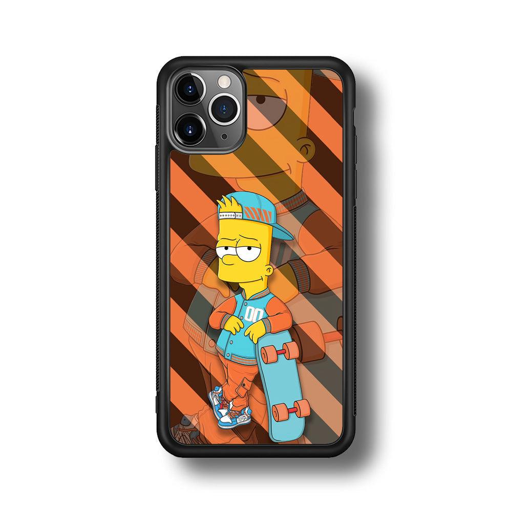 Bart Skater on Duty iPhone 11 Pro Case-Rubber Black (2D Case)-Oxvistore
