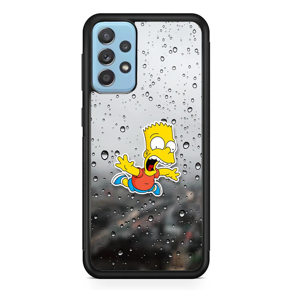 Bart Sticker Fall Scene Samsung Galaxy A52 Case-Rubber Black (2D Case)-Oxvistore