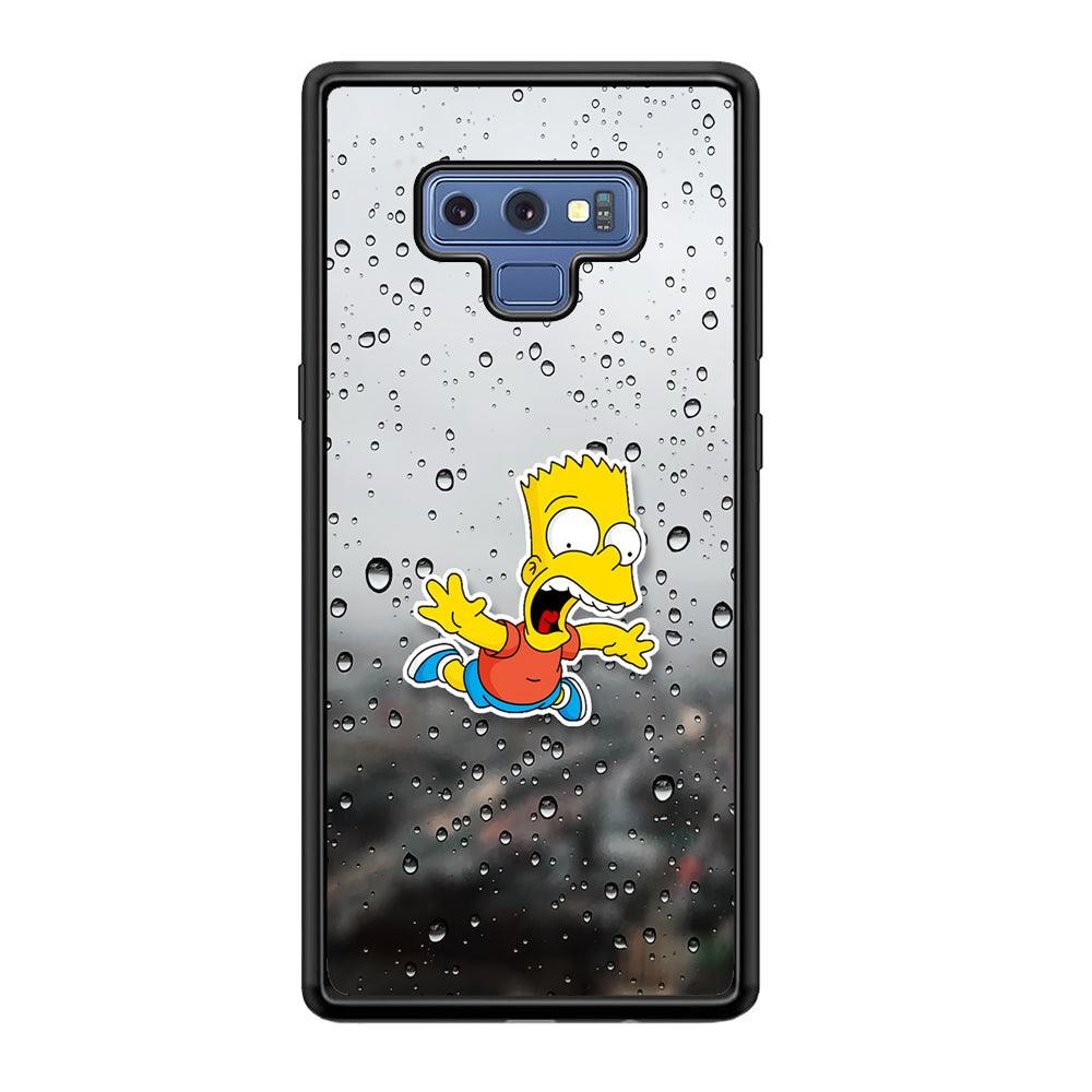 Bart Sticker Fall Scene Samsung Galaxy Note 9 Case-Rubber Black (2D Case)-Oxvistore