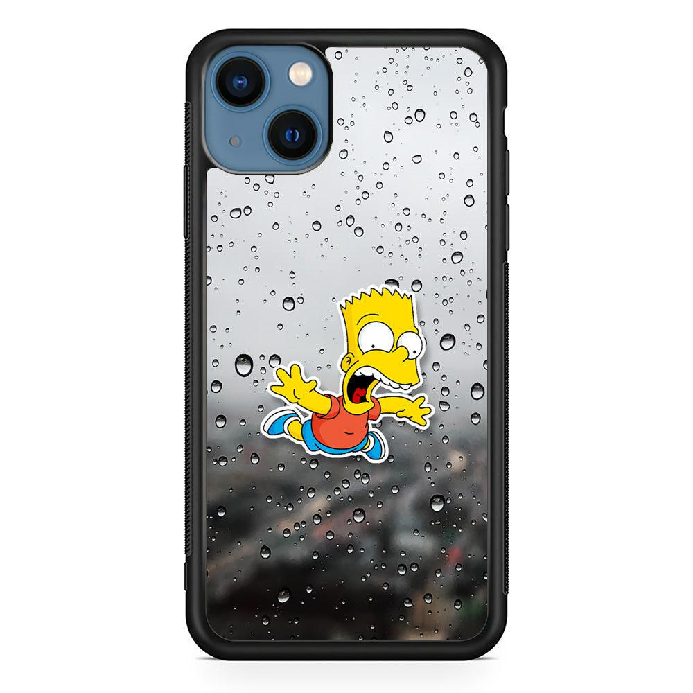Bart Sticker Fall Scene iPhone 15 Case-Rubber Black (2D Case)-Oxvistore