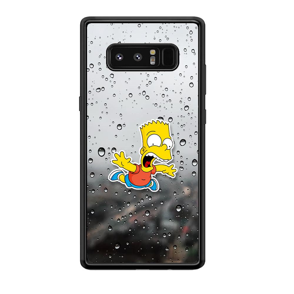 Bart Sticker Fall Scene Samsung Galaxy Note 8 Case-Rubber Black (2D Case)-Oxvistore