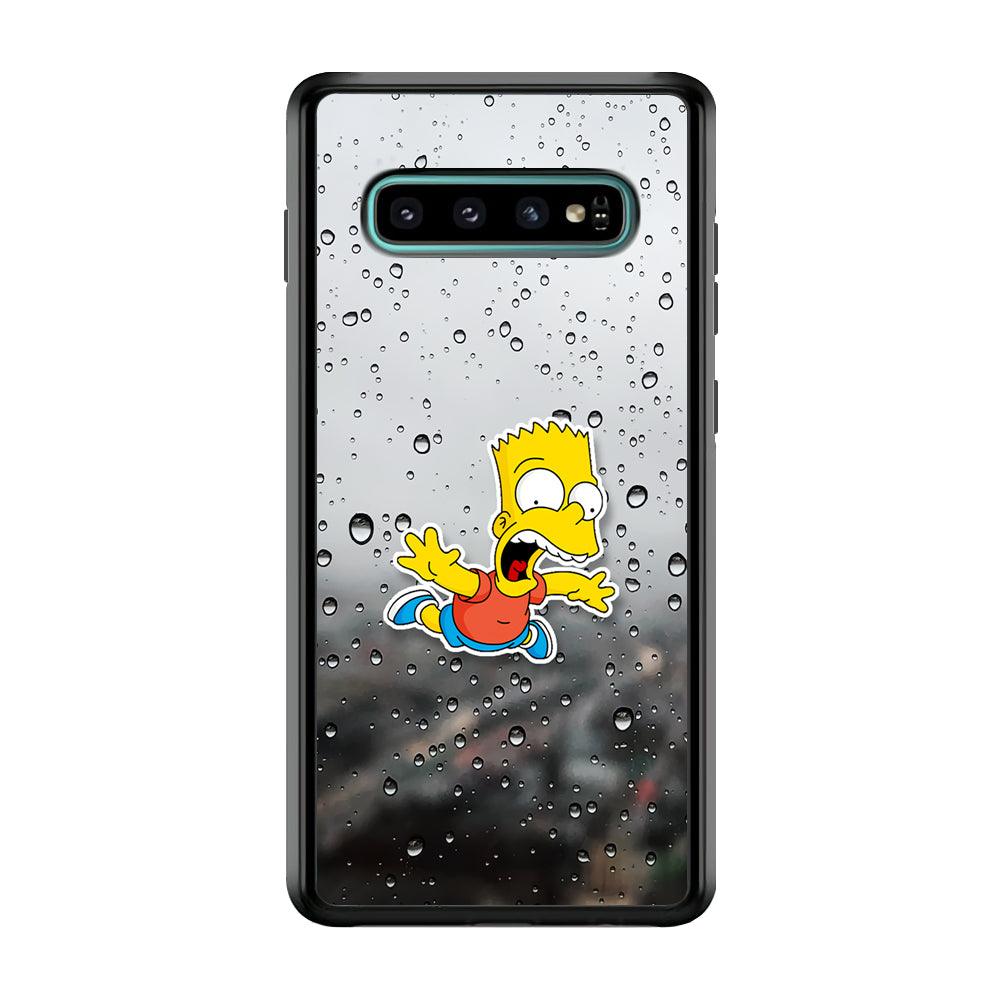 Bart Sticker Fall Scene Samsung Galaxy S10 Plus Case-Rubber Black (2D Case)-Oxvistore
