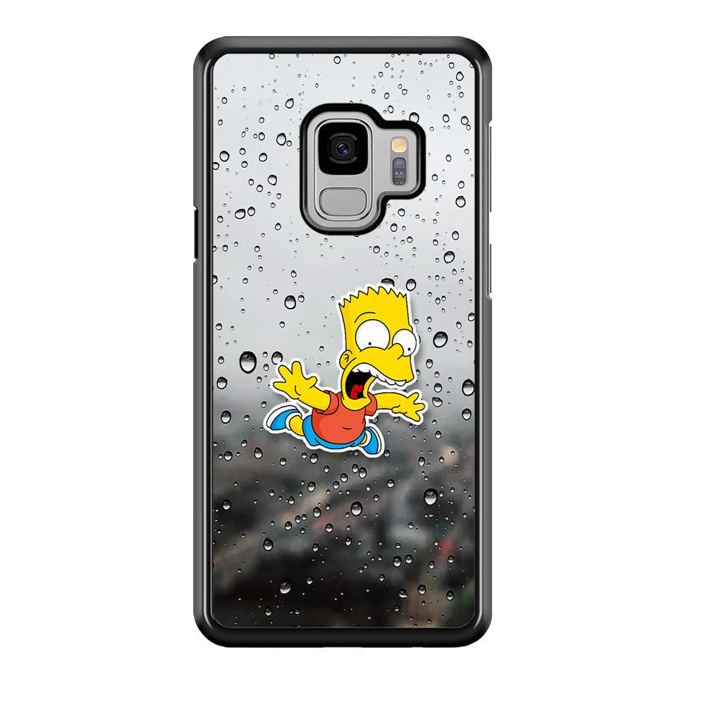 Bart Sticker Fall Scene Samsung Galaxy S9 Case-Rubber Black (2D Case)-Oxvistore