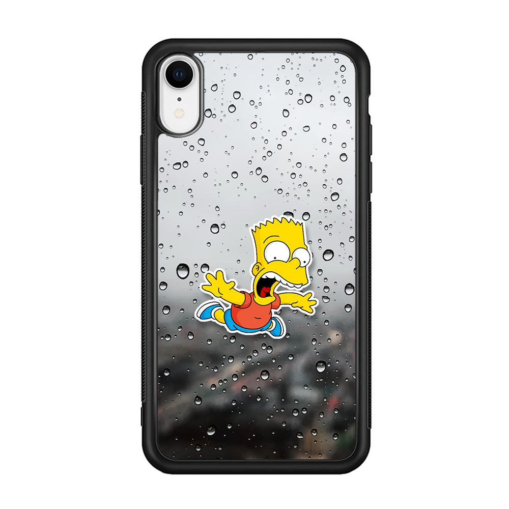 Bart Sticker Fall Scene iPhone XR Case-Rubber Black (2D Case)-Oxvistore