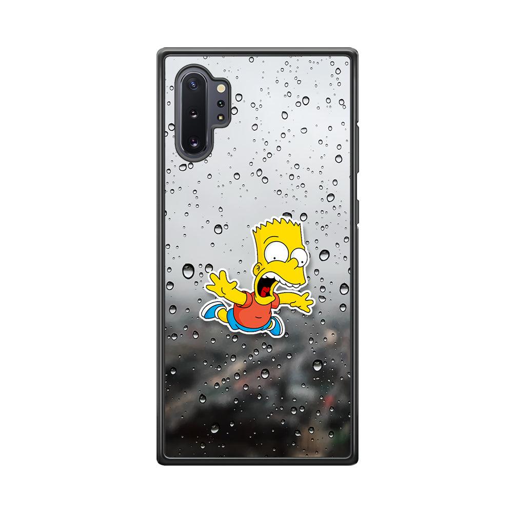 Bart Sticker Fall Scene Samsung Galaxy Note 10 Plus Case-Rubber Black (2D Case)-Oxvistore