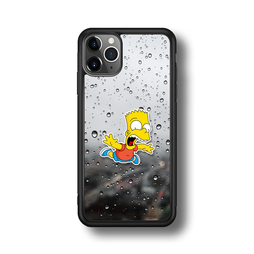 Bart Sticker Fall Scene iPhone 11 Pro Max Case-Rubber Black (2D Case)-Oxvistore