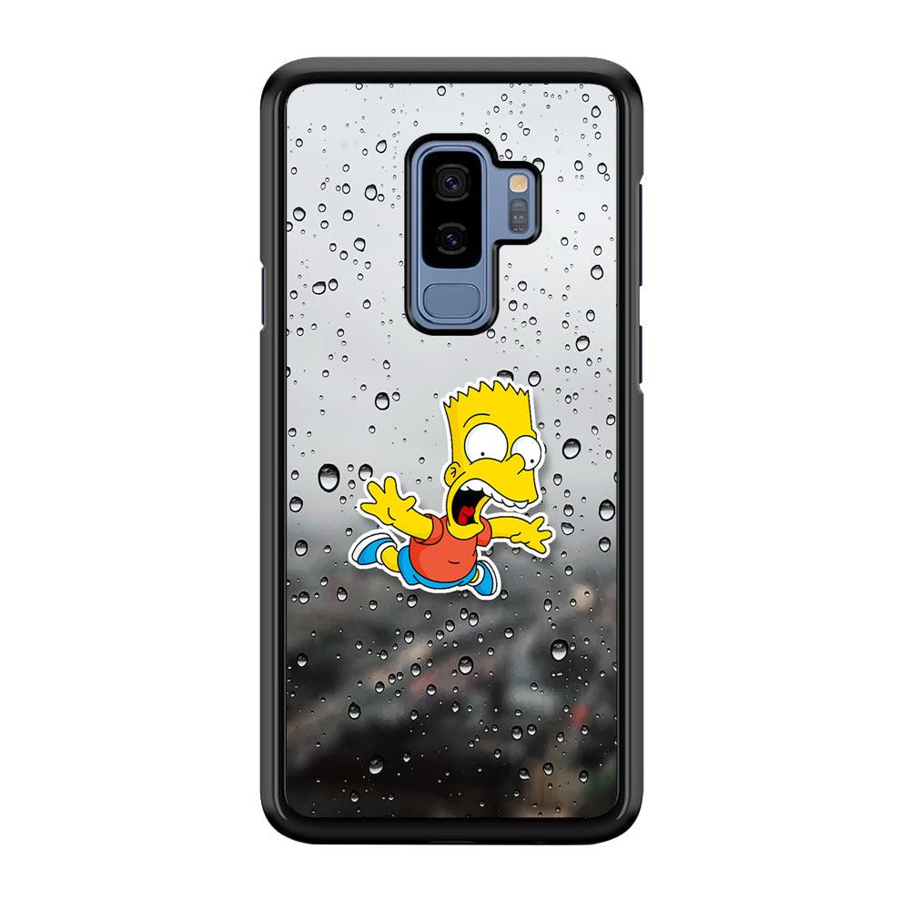 Bart Sticker Fall Scene Samsung Galaxy S9 Plus Case-Rubber Black (2D Case)-Oxvistore