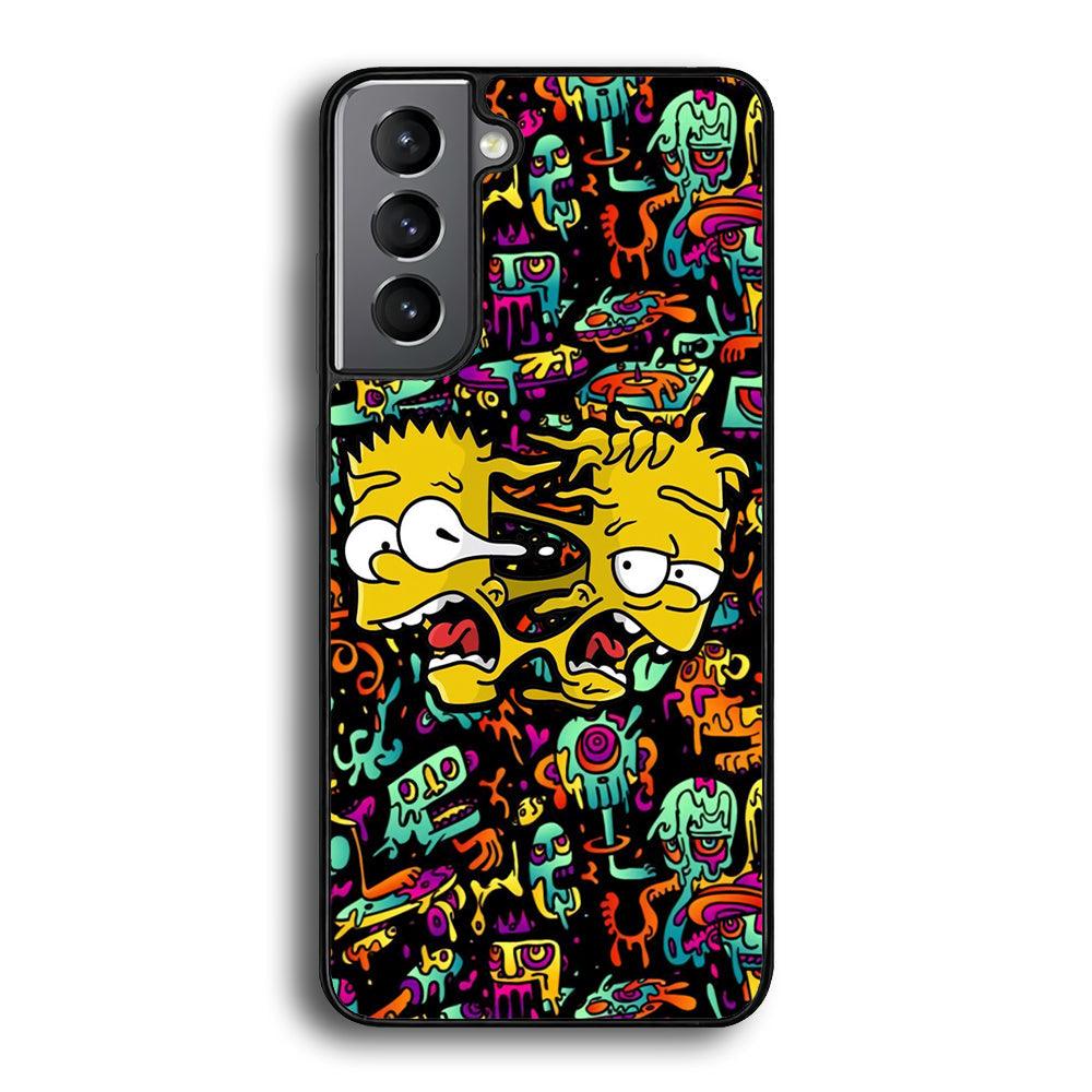 Bart Clone in Magic Doodle Samsung Galaxy S21 Case-Rubber White (2D Case)-Oxvistore