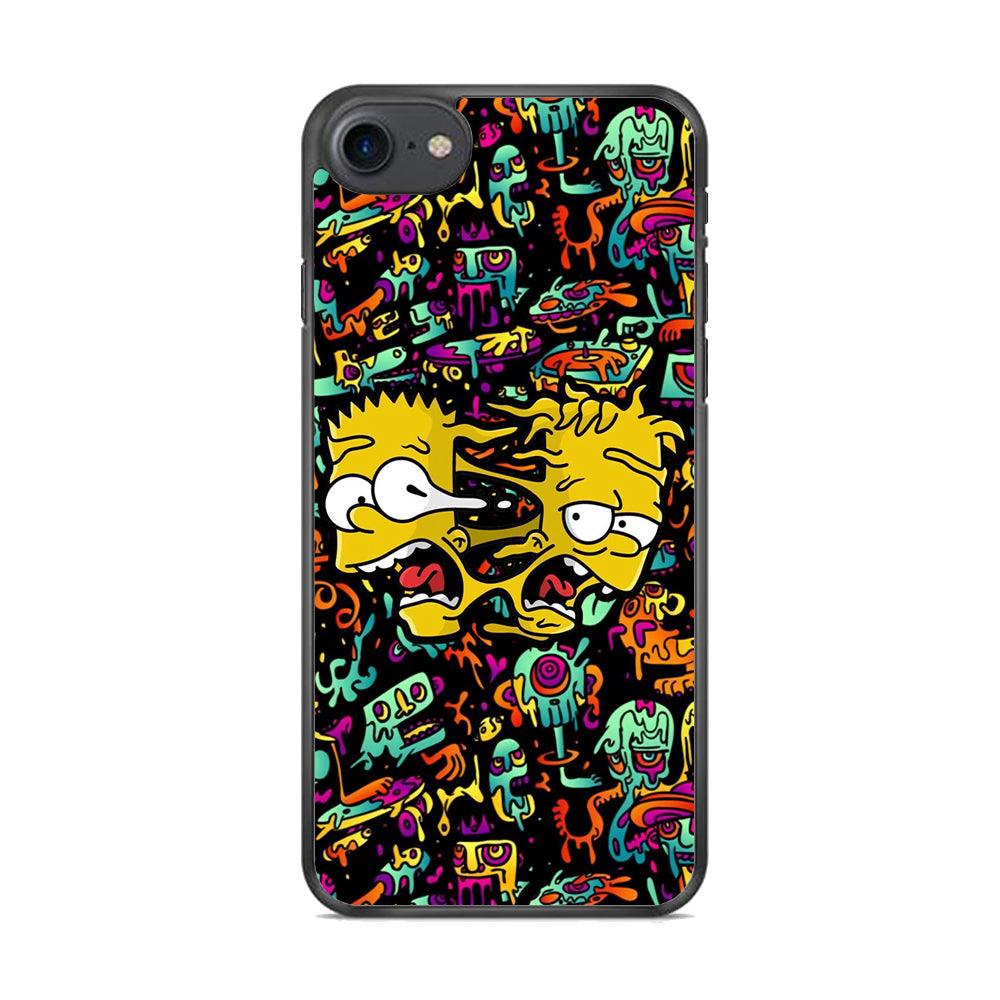 Bart Clone in Magic Doodle iPhone 8 Case-Rubber White (2D Case)-Oxvistore
