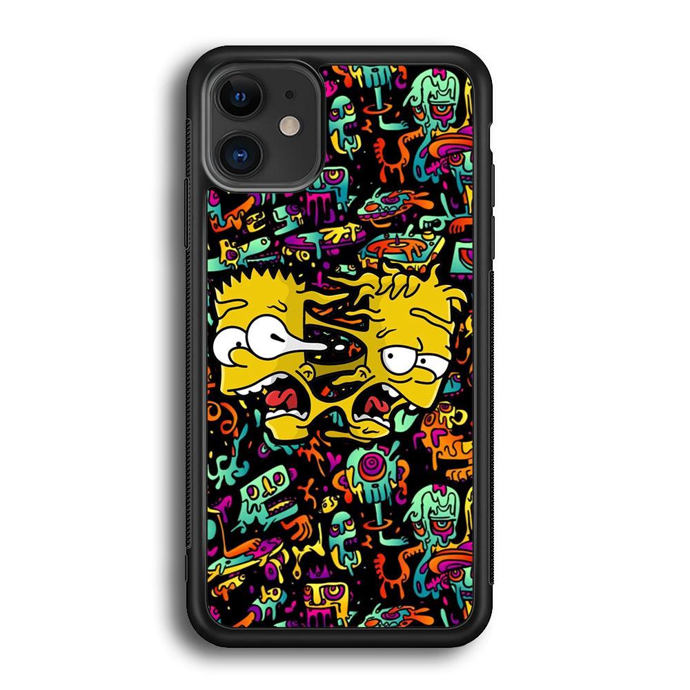 Bart Clone in Magic Doodle iPhone 11 Case-Rubber Black (2D Case)-Oxvistore