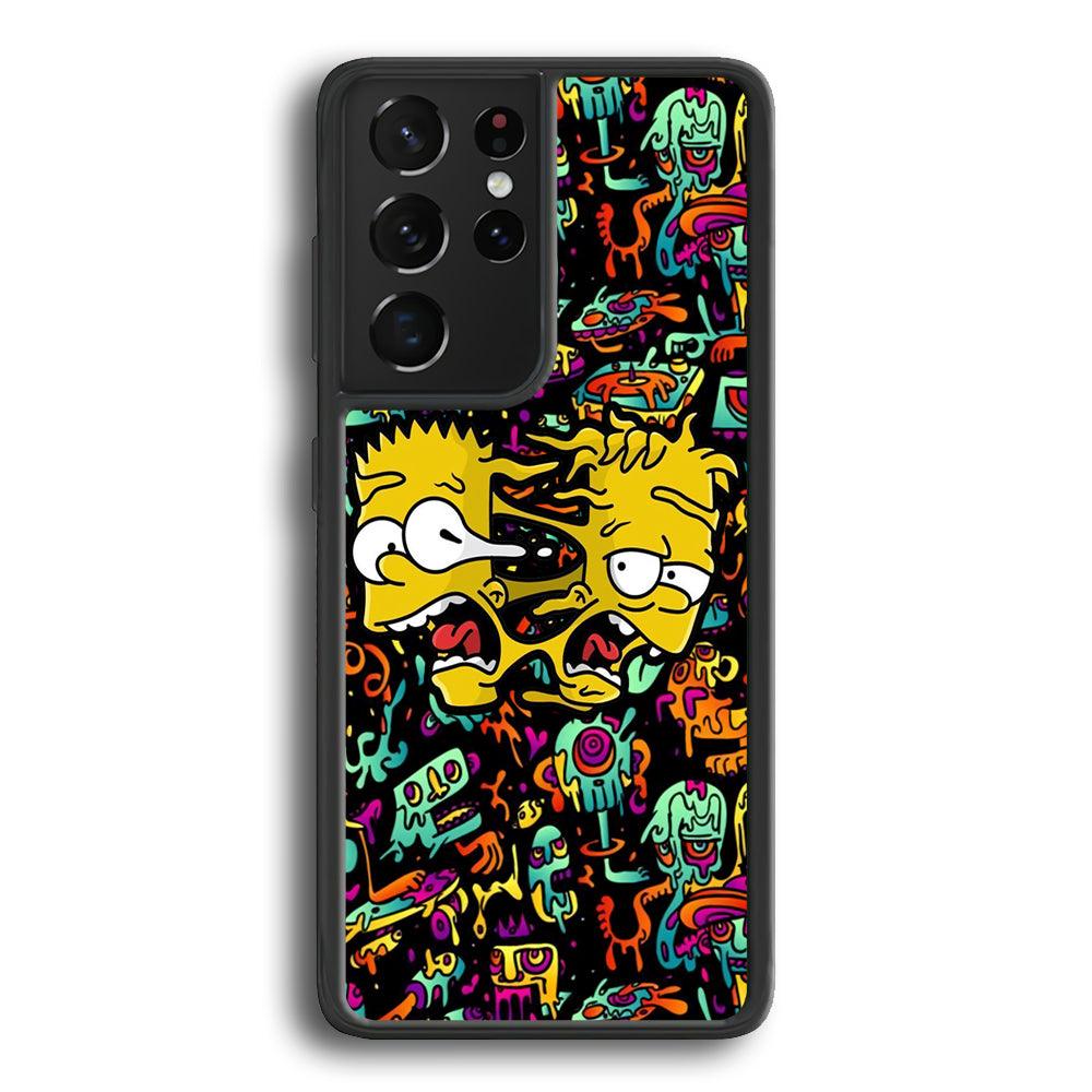 Bart Clone in Magic Doodle Samsung Galaxy S22 Ultra Case-Rubber Black (2D Case)-Oxvistore