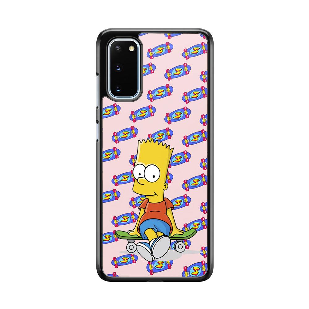 Bart Skateboard Pass Samsung Galaxy S20 Case-Rubber Black (2D Case)-Oxvistore