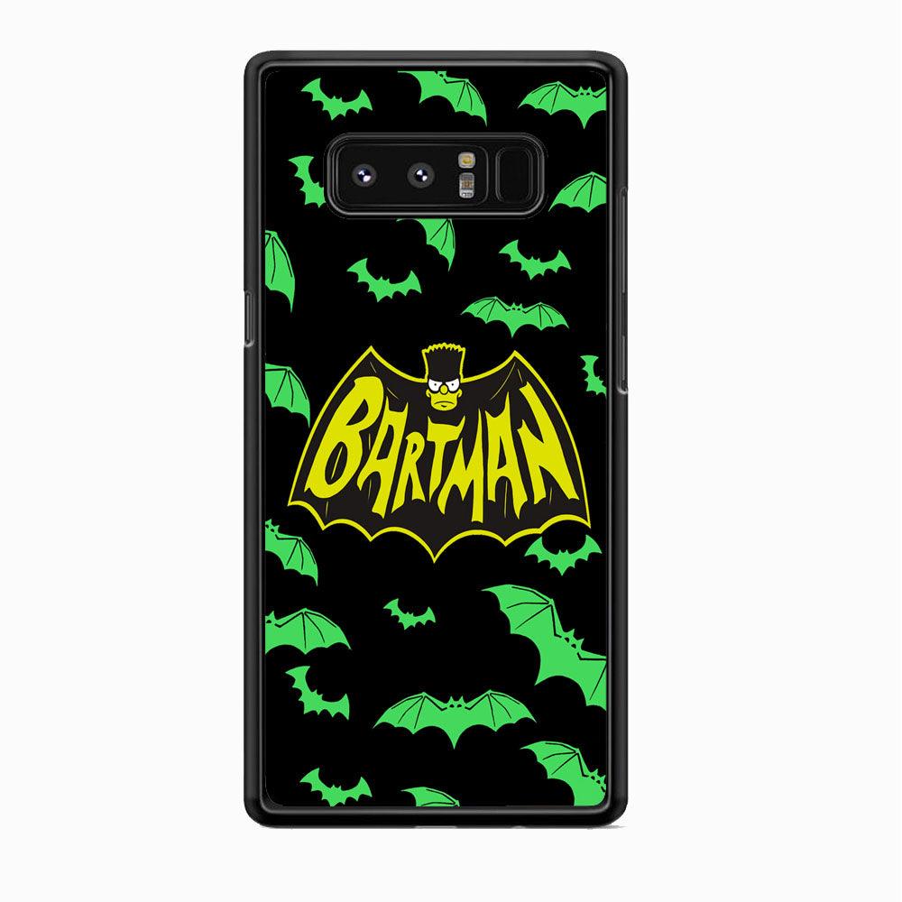 Bartman Sparkling Flap Samsung Galaxy Note 8 Case-Rubber Black (2D Case)-Oxvistore