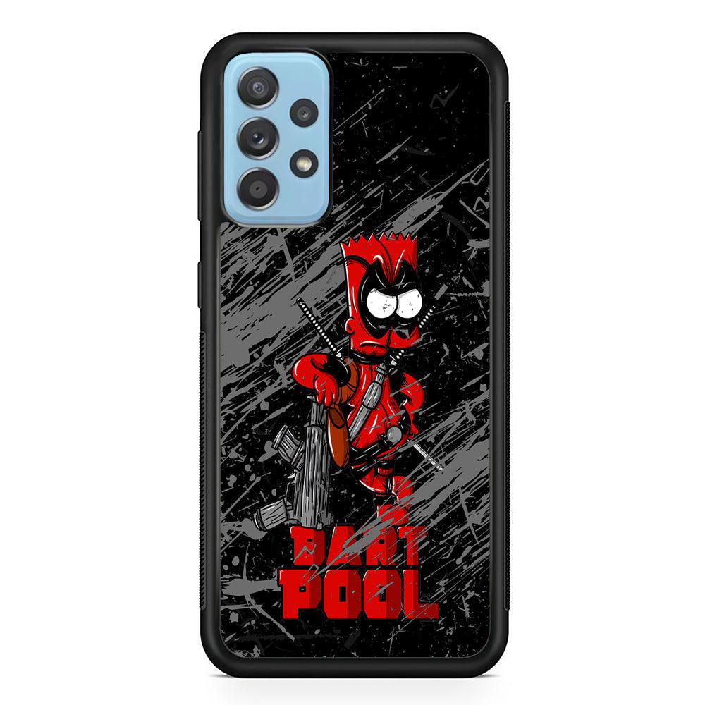 Bart on Deadpool Costum and Habbit Samsung Galaxy A52 Case-Rubber Black (2D Case)-Oxvistore