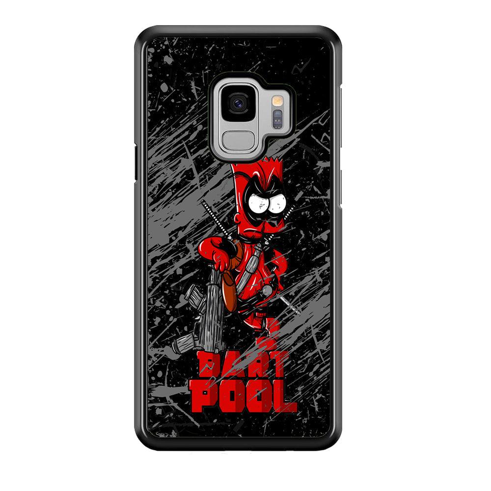 Bart on Deadpool Costum and Habbit Samsung Galaxy S9 Case-Rubber Black (2D Case)-Oxvistore