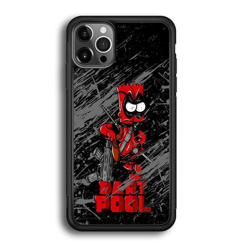 Bart on Deadpool Costum and Habbit iPhone 12 Pro Max Case-Rubber Black (2D Case)-Oxvistore