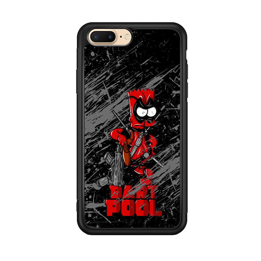 Bart on Deadpool Costum and Habbit iPhone 8 Plus Case-Rubber Black (2D Case)-Oxvistore