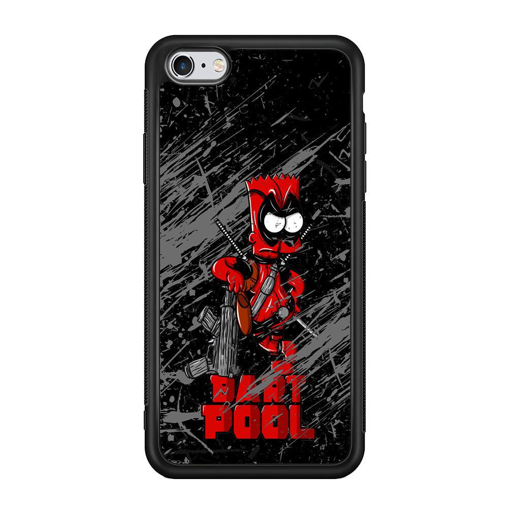 Bart on Deadpool Costum and Habbit iPhone 6 Plus | 6s Plus Case-Rubber Black (2D Case)-Oxvistore