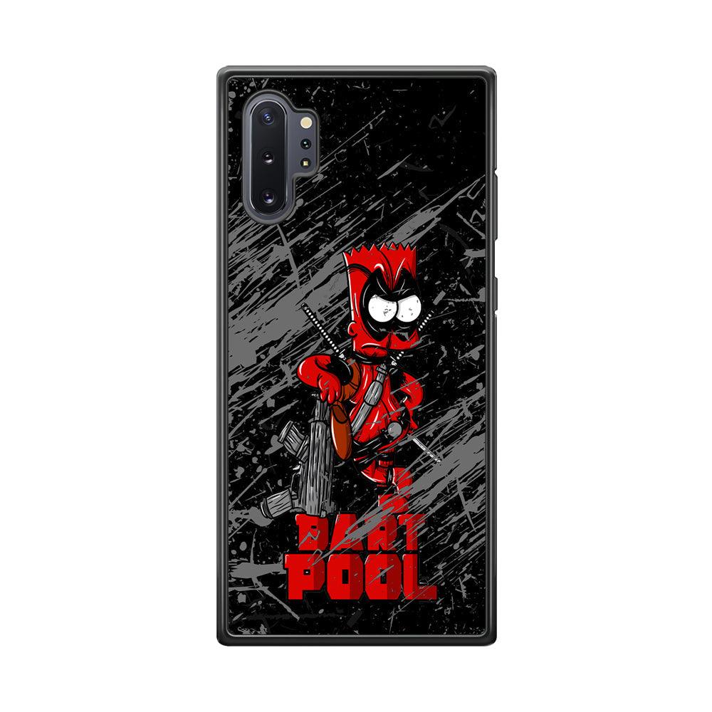 Bart on Deadpool Costum and Habbit Samsung Galaxy Note 10 Plus Case-Rubber Black (2D Case)-Oxvistore