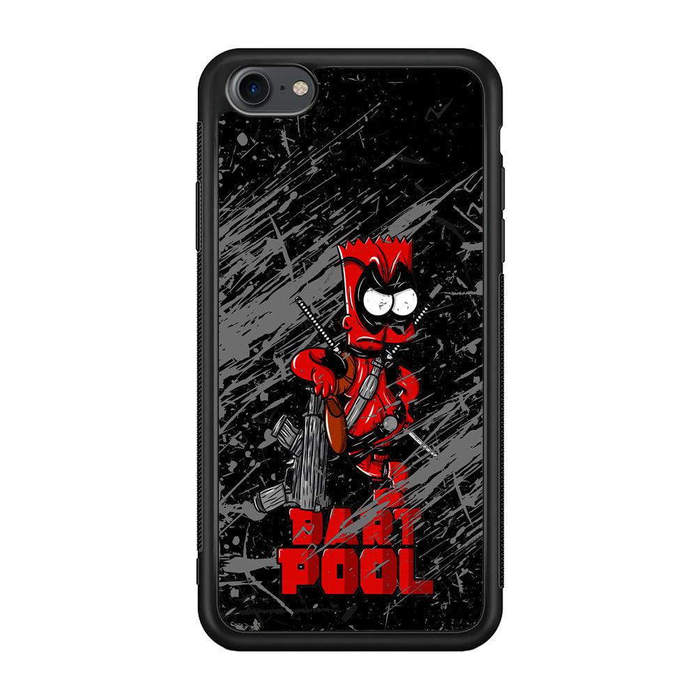 Bart on Deadpool Costum and Habbit iPhone 8 Case-Rubber Black (2D Case)-Oxvistore