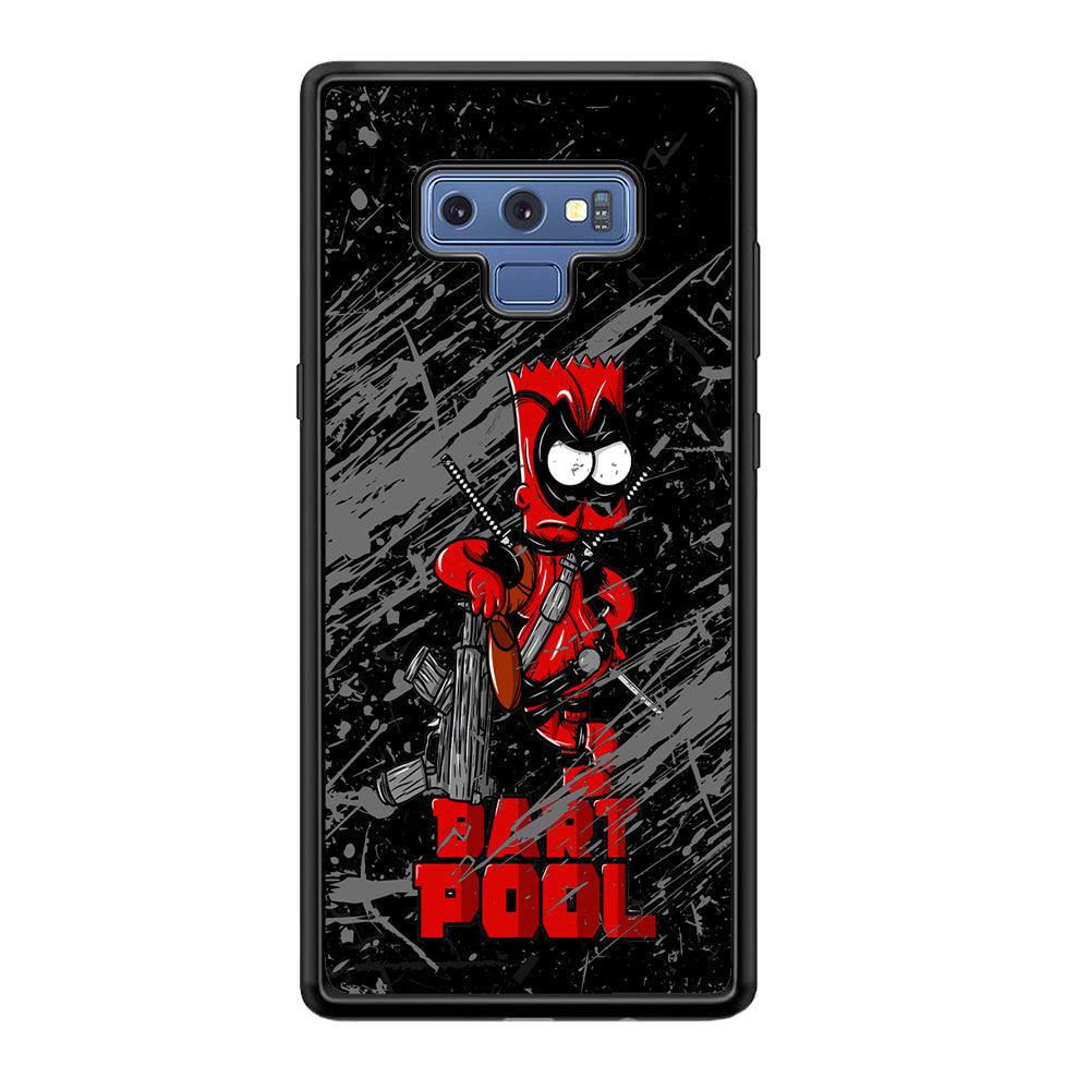 Bart on Deadpool Costum and Habbit Samsung Galaxy Note 9 Case-Rubber Black (2D Case)-Oxvistore
