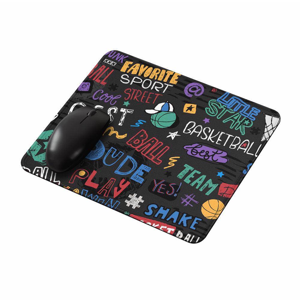 Basketball Lettering Slogan Mouse Pads-Oxvistore