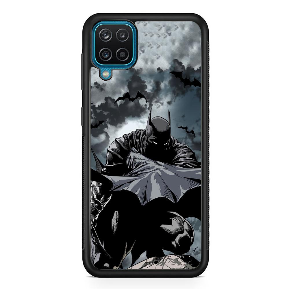 Batman Knight of Shadow Samsung Galaxy A12 Case-Rubber Black (2D Case)-Oxvistore