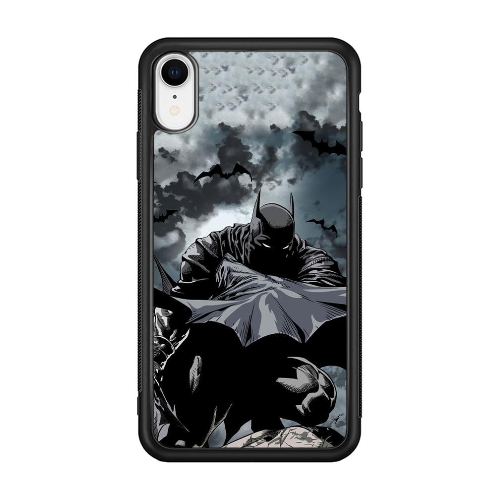 Batman Knight of Shadow iPhone XR Case-Rubber Black (2D Case)-Oxvistore